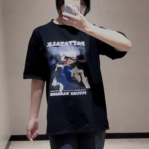 Áo Thun Unisex Form Rộng PATTATA Future Warrior, Áo Phông Cartoon Dễ Thương, Chất Cotton Mềm Mại Mặc Đôi – Đi Chơi – Dạo